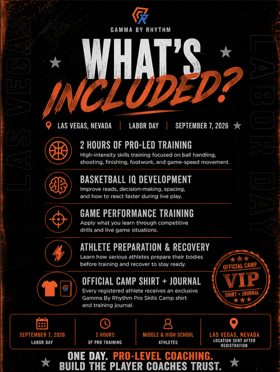 Pro Skills Camp - Las Vegas, NV - Labor Day 2026 - Morning Session