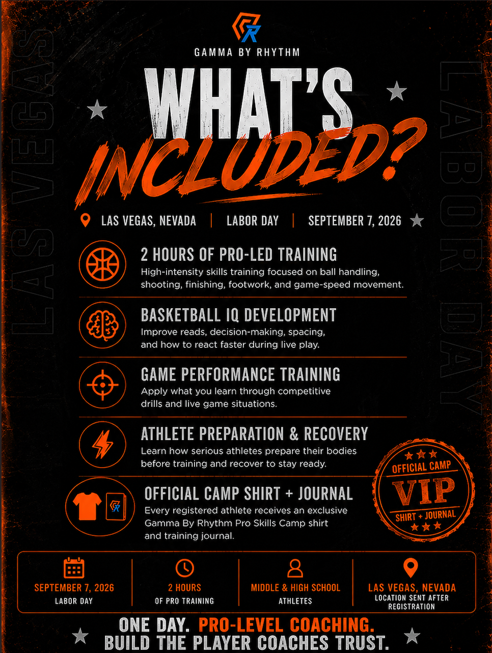 Pro Skills Camp - Las Vegas, NV - Labor Day 2026 - Morning Session